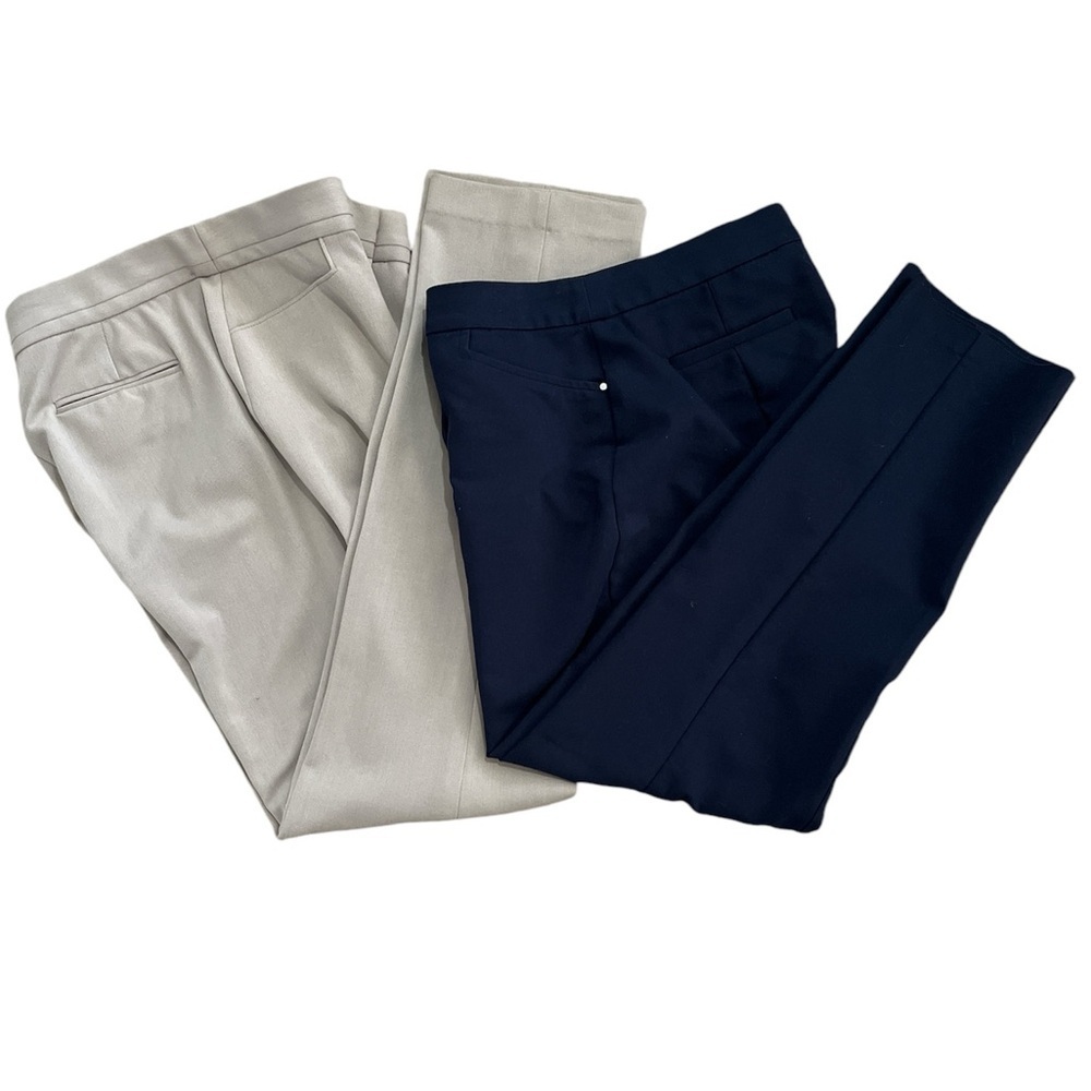 Rafaella Curvy Set- Navy, Beige Tan Formal Dress Women’s Pants, Size 4, EUC